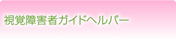視覚障害者ガイドヘルパー
